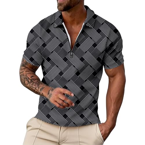 Polo de golf homme haut chic et elegant motif classique jaune
