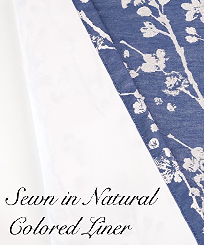 Simple Comfort Meadow Textured Open Floral Pattern (Tie-Up Valance, 50 X 22, Cobalt Blue) #TOP4