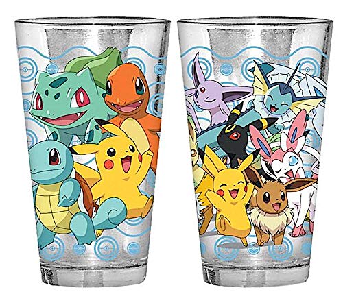Pokemon Gotta catch'em all glassware set 16oz glasses set of two