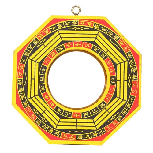 Miroir Feng Shui Bagua Chinois Traditionnel, Miroir Bagua en Bois Miroir Feng Shui Convexe Concave...