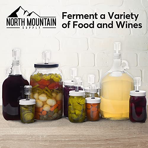 North Mountain Supply 2-Piece Airlocks For Fermentation - Airlocks For Wine Making, Brewing Beer, And Fermenting Foods - 6 Pack #TOP3