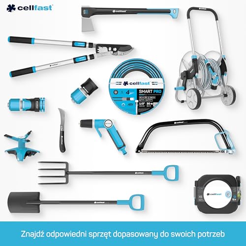 Cellfast Wąż Ogrodowy 6 Warstwowy 30 m 1/2″ Podwójny Oplot Krzyżowo-Trykotowy ATS2 Elastyczny Odporny na UV MULTIFLEX PRO