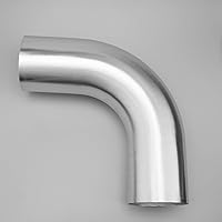 Vista 20 de AC PERFORMANCE Tubo recto de intercooler de aluminio de 1" (25mm) OD, tubo de admisión de aire con acabado cepillado