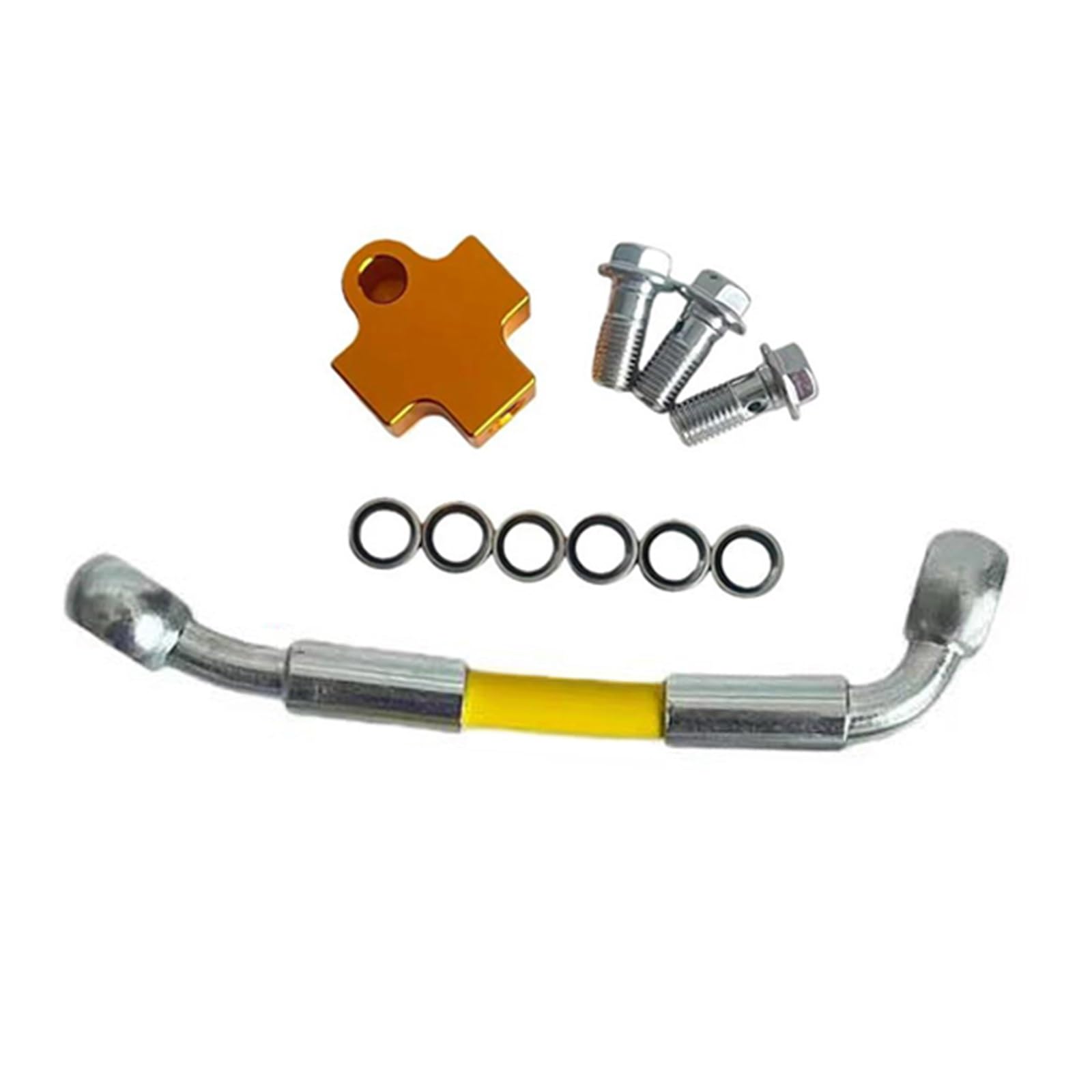 Motorbike Brake Line 28°-90° Motorcycle Accessories 10cm-500cm Hydraulic Clutch Oil Pipe Brake Line Hose 3 Way Adapter Connector M10X1.25 AN3(120cm)
