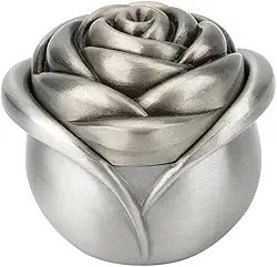 Caixa de joias vintage com escultura de flores, elegante organizador de armazenamento para anéis, colares e pulseiras, uso pessoal