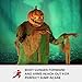 Haunted Hill Farm Motion-Activated Jack O' Lunger by Tekky, Lunging Halloween Animatronic for Indoor or Covered Outdoor Creepy Halloween Decorations, Plug-in or Battery Operated Halloween Prop