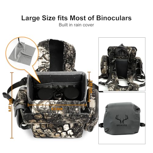 Image of MOXULE Binocular Harness Chest Pack: Waterproof Bino Case with Rangefinder Pocket for Birdwatching and Hiking- BINO R2 Pro
