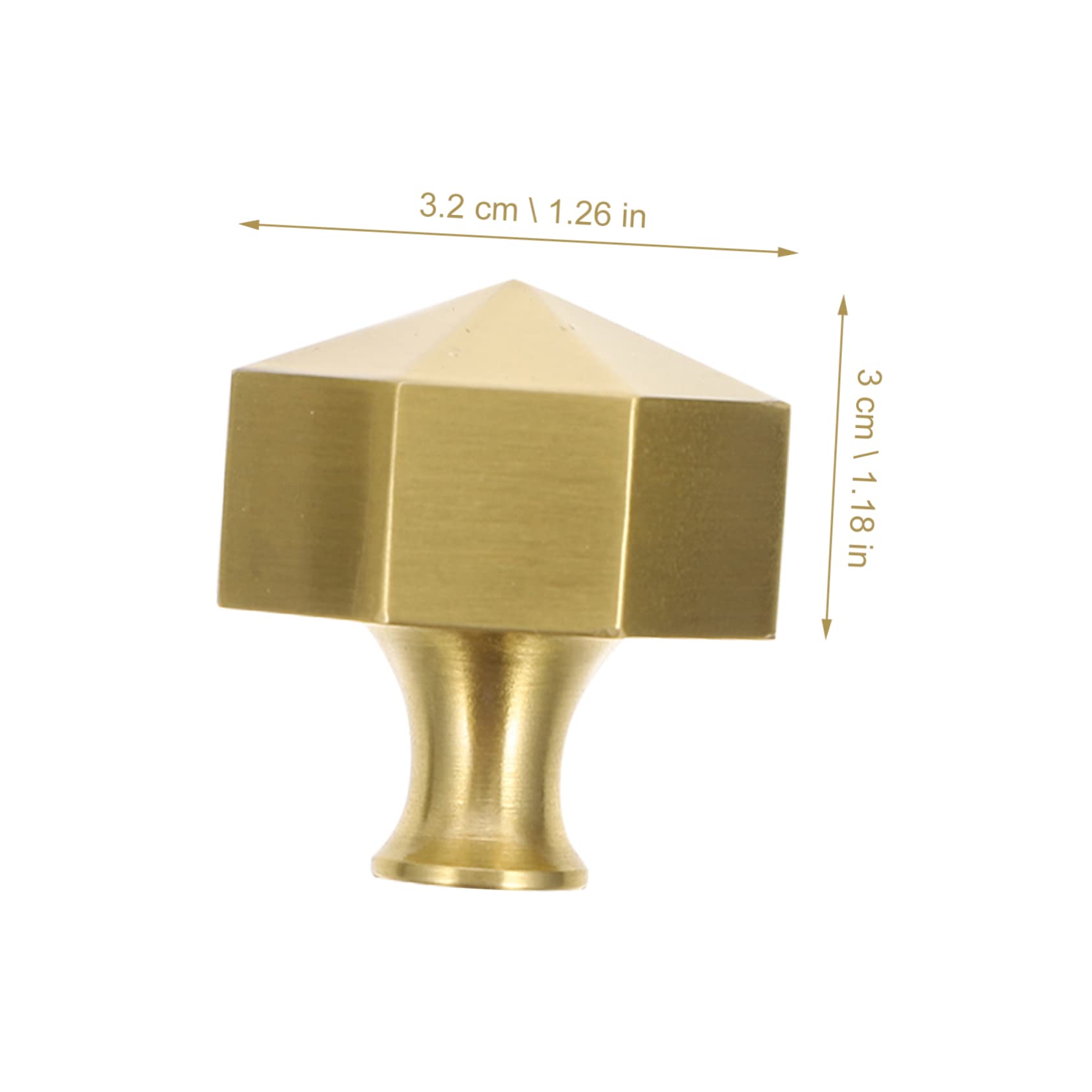 HOMSFOU 3stücke Brass Doorknob Octagon Pulls Kupfer Einloch Möbelknöpfe Für Schrank Kommode Langlebig Und Installieren Vielseitig Für Türen