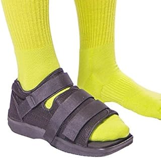 BraceAbility Post-op Shoe for Broken Foot or Toe | Medical / Surgical Walking Shoe Cast Boot, Stress Fracture Brace & Orthopedic Sandal with Hard Sole (LARGE - FEMALE)
