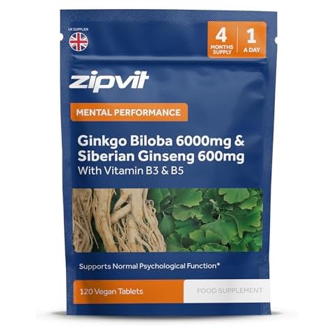 Zipvit Ginkgo Biloba & Siberian Ginseng Tablets Cover