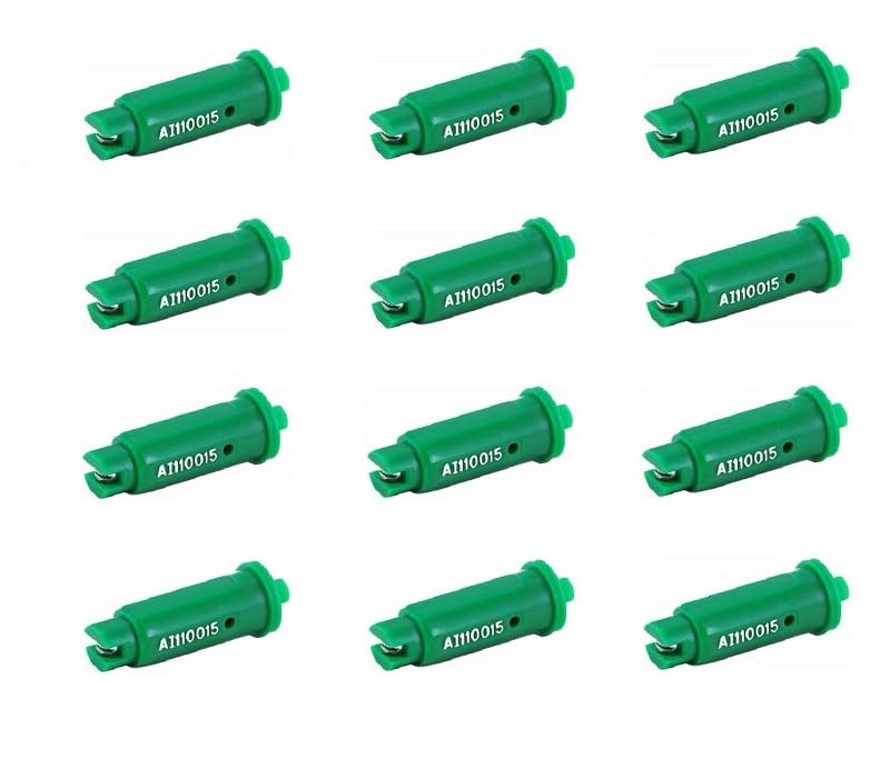 Pack of 12 - TeeJet Air Induction Flat Spray Tips Green 110° Polymer Visiflo AI110015-VS