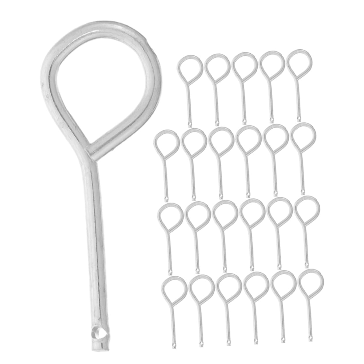 Pasador de Extintor de Incendios de Acero Inoxidable 200 Uds | Color Plata, para Vehículo, Evita Descargas Accidentales, Compatible con Diversos Tipos
