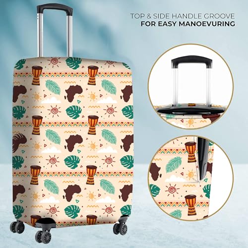 Image of Nasher Miles Polyester Protective Luggage Cover Set of 3 (Small-Medium-Large) - Coastel Melody