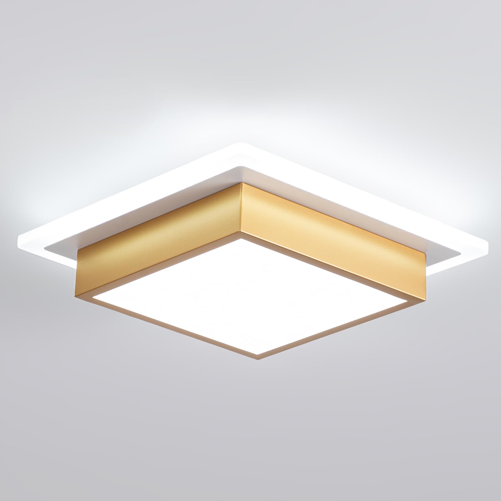 Photo 1 of EIDISUNY Modern LED Ceiling Light, Hallway Ceiling Light, 6000K Cold White Flush Mount Ceiling Lamp, Square Hallway Lighting Fixtures for Living Room Bedroom Bathroom Kitchen