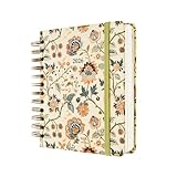 Kokonote Agenda 2026 Dia por Pagina Henna Garden - Agenda diaria Anual mujer con Anillas - Incluye Pegatinas,5x15 cm)