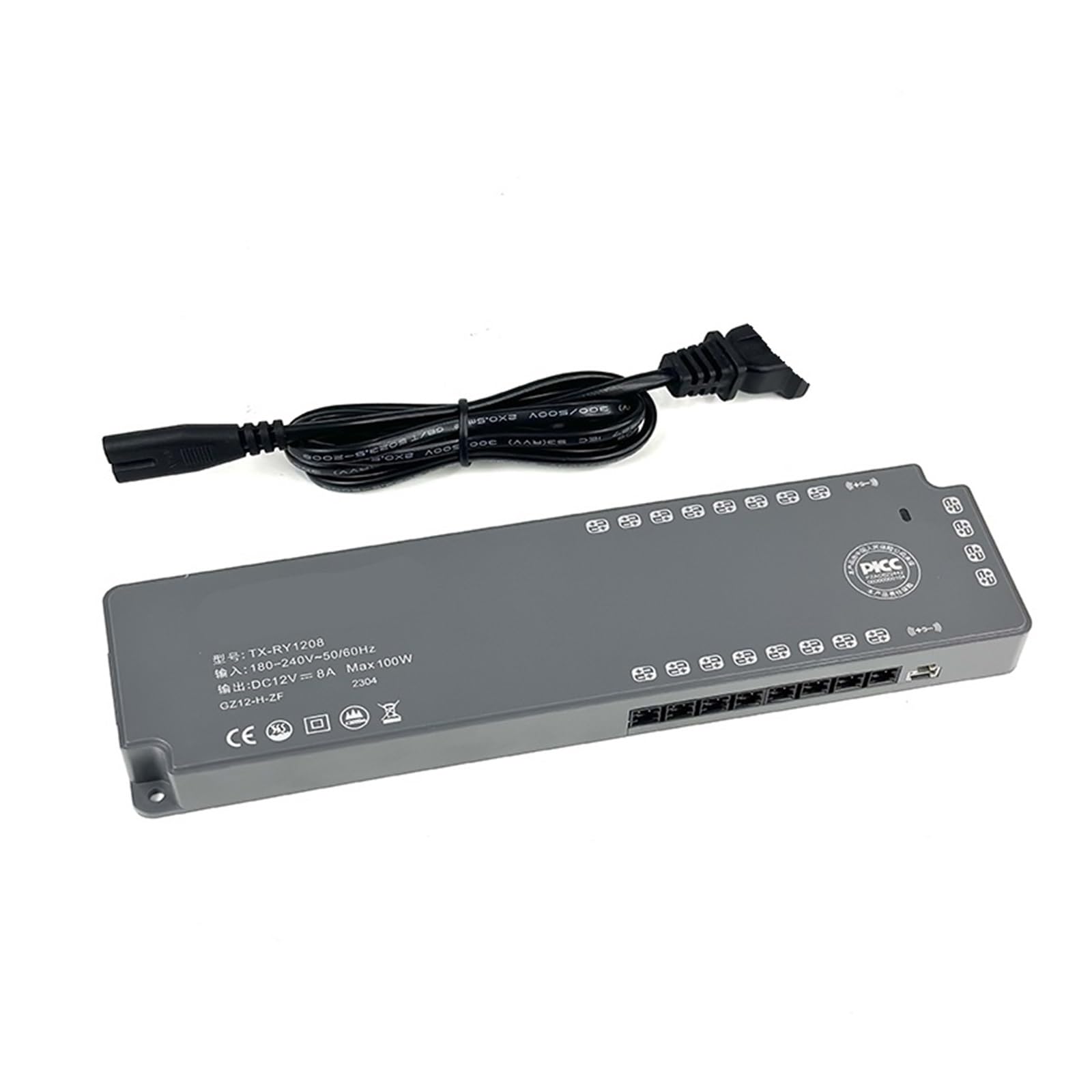 PWANUIGTE Led Ultra-Thin Wardrobe Dedicated Power Supply 12V Interface Induction Switch line Light with Transformer(100W/12V)