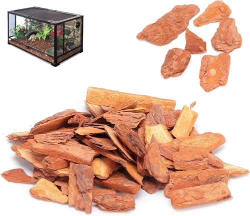 Rindeneinstreu Reptil, 250g Reptilienbox Einstreu Kiefernrindengranulat Box Einstreu Substratblock Natürliches Holzgranulat Sauberes Zuchtsubstrat Dekoration für Landschildkröten Eidechsen Schlangen