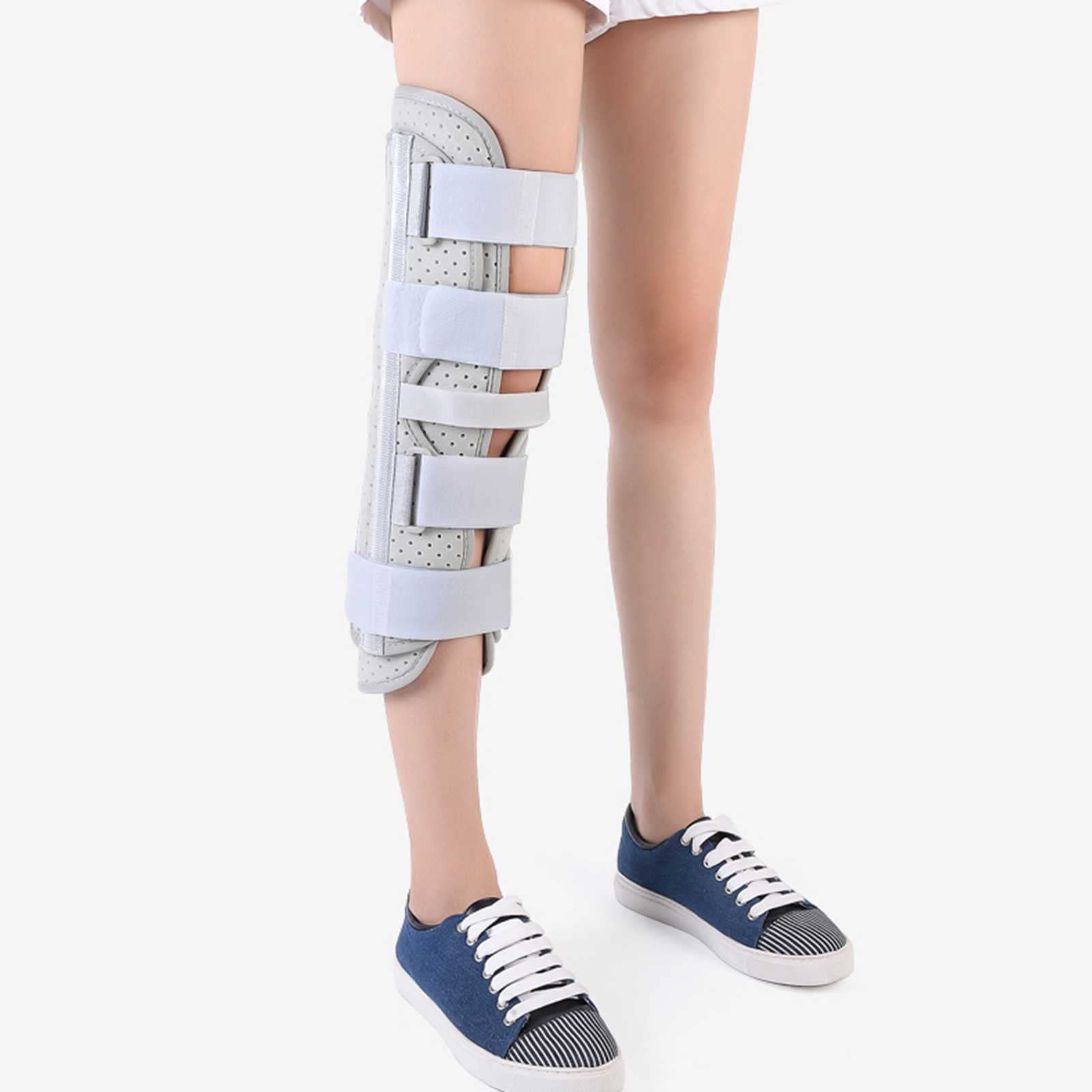 Soporte de articulación de Rodilla Ajustable Transpirable Soporte de límite Fijo ligamento menisco rótula Fractura férula rehabilitación Auxiliar