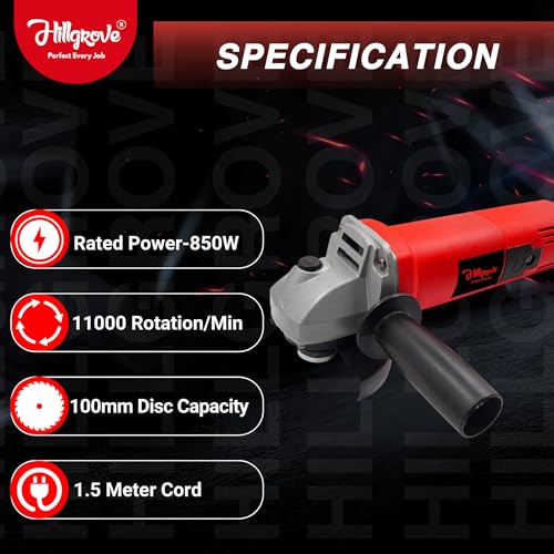 Image of Angle Grinder Machine (Red)