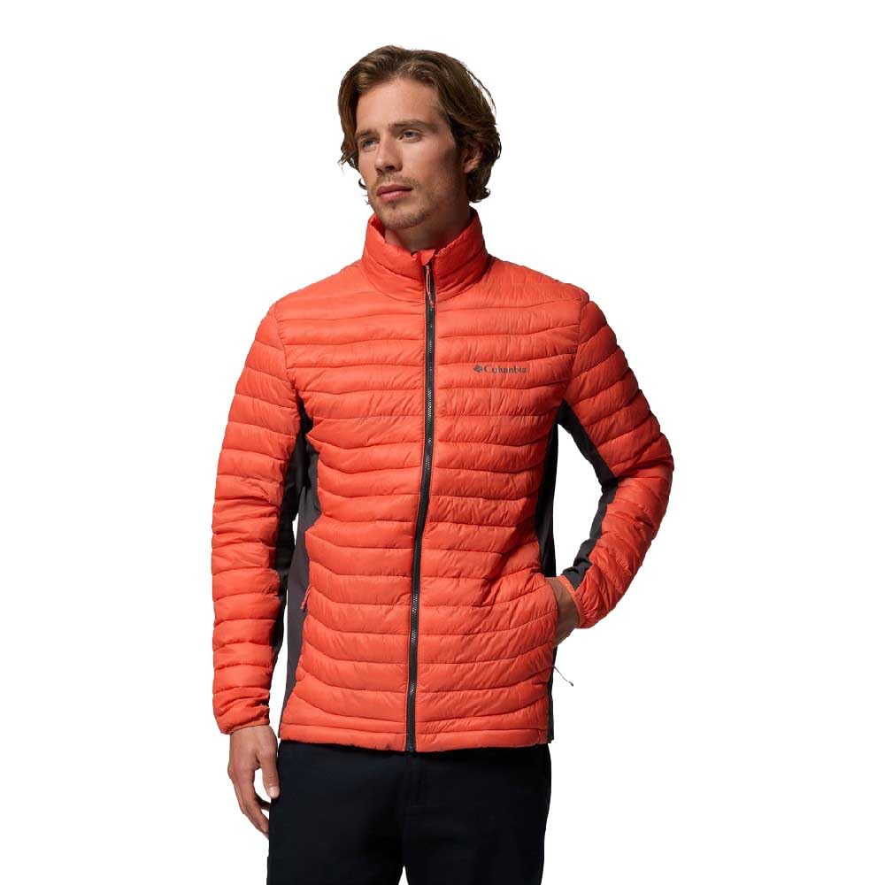 Columbia Men's Powder Pass Hybrid Jacket, Puffer Jacket, Zing, Shark, M