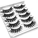 Produktbild Falsche Wimpern 5 Paar 3D Natürliche Wimpern Buschige Natürliche Schwarz Kreuz Nerz Haar Auge Peitsche schwarz Handgemacht