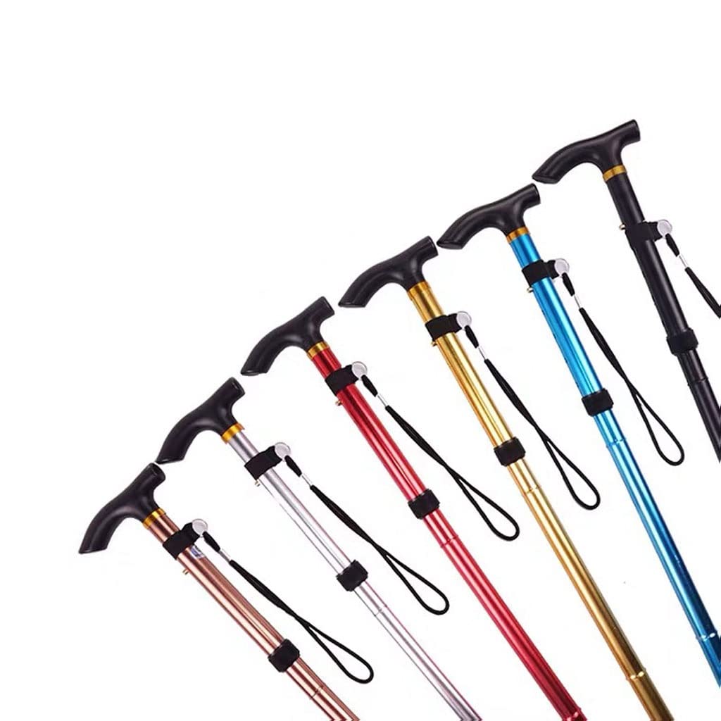 Muletas de adultos, Bastón plegable ajustable for adultos multicolor(F)