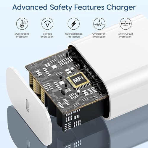 Image of iPhone Charger Adapter 20W Lightning Cable Combo (MFi-Certified) Compatible with iPhone 14 /14Plus /14Pro /14 Pro max13 /13 Pro /13 Pro max /12 /12 Pro /11 /X /X