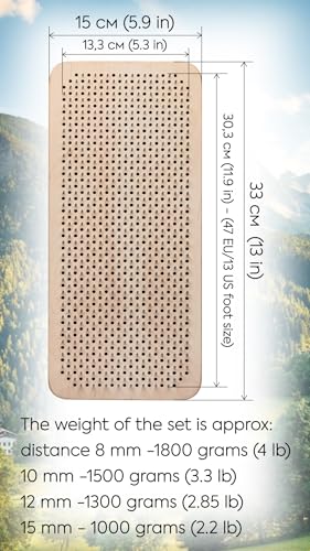 Wooden Yoga Board for Acupressure, Meditation, and Deep Tissue Massage with Embedded Nails - Enhance Your Yoga Practice and Experience Acupuncture Massage, Brown - Image 3