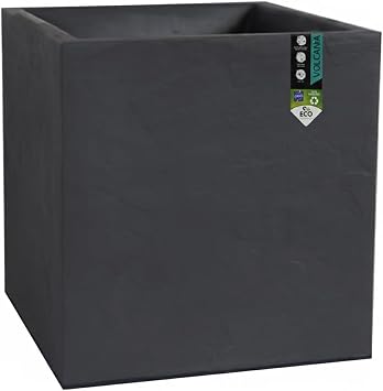 EDA PLASTIQUES 13730 BR. T SX1 Volcania Square Plastic Tray 40 x 40 x 40 cm