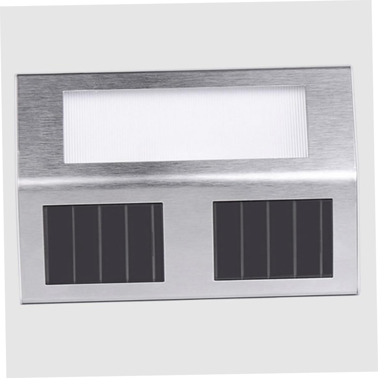 balacoo 4PCS Solar LED Street Light Stainless Steel Outdoor Wall Light Super Bright Security Lighting for Driveway Garden Pathway Weatherproof Durable