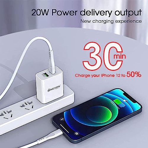 Image of 20W Dual Port USB & Type C PD Fast Charger FOR Samsung Galaxy S21 FE 5G 20W QC + PD USB Wall Fast Charger, Quick Charge 3.0 & Power Delivery 3.0 | 20W Dual Output Fast Charger /Adapter with QC & PD Technology USB 18W QC 3.0 Block for Samsung Galaxy, Note, Redmi, Mi, Oneplus, Oppo, Vivo Smartphones WITH 1 METER TYPE-C TO C CABLE - XH1, WHITE