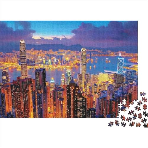 Puzzle de Hong Kong de 1000 piezas, el regalo original de entretenimiento creativo para adultos