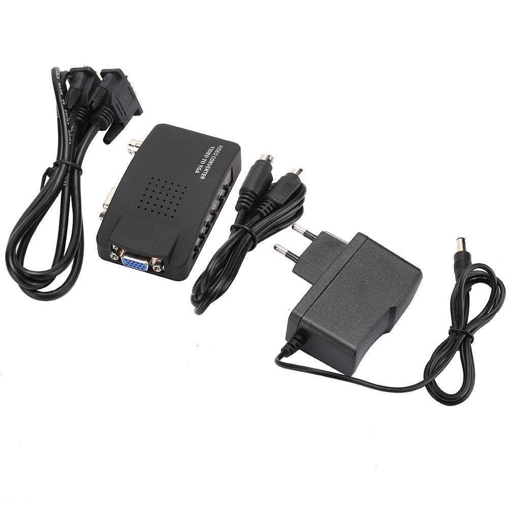 VBESTLIFE Adaptador Convertidor BNC a VGA HD, Alta Resolución 1920 X 1080, Compatible con Señales PAL NTSC