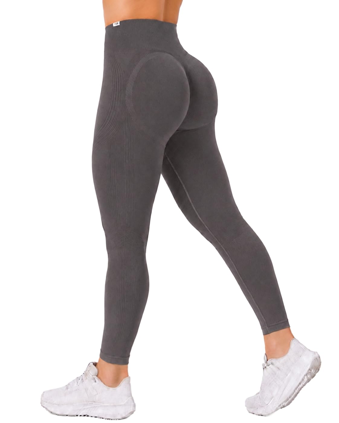 SMILODOX Leggings Damen Vonda Seamless Sportleggings mit Scrunch, High Waist und V-Shape Bund, Gym Leggings, Yogaleggings, Fitnesshose mit Push Up und Scrunch Butt, Sport, Training & Freizeit