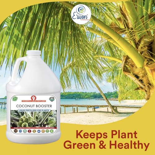 Image of Erwon Coconut Booster Liquid Fertilizer Premium Essential Powerful Liquid Fertilizer for the Best Growth of Coconut Plants with Fruiting Nutrients and Charged Micro-organism. (1000 ml)