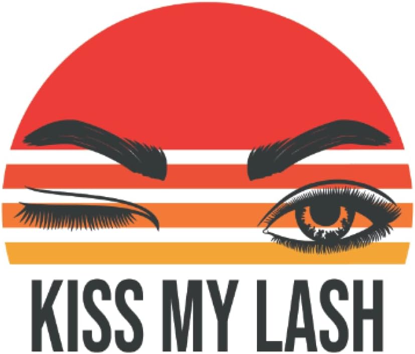 Kiss My Lash Pun Lash Tech Lash Artist Retro Lashes: Blank Lined Notebook/Journal (6” X 9”) Kiss My Lash Saying For Eyelash Lover & Lash Bars