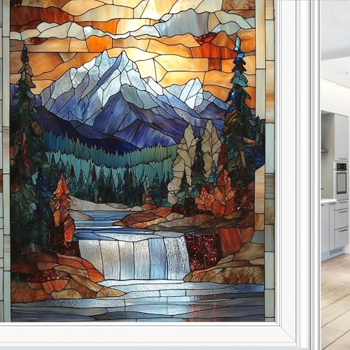 Vinilo adhesivo para ventana efecto vitral 17.7x23.6 in miniatura 1