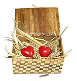 Dos Corazones Juntos en una caja de banana-leaf