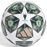adidas UCL League Ball - Seamless Surface, FIFA Approved, Professional Training and Match Ball, Sizes 4-5 (White/Shadow Green/Solar Slime, 4)