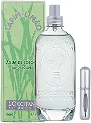 Colônia Capim-Limão, Kit com Fragrância Cítrica Unissex 100ml e Dispenser de Perfume, Vegano
