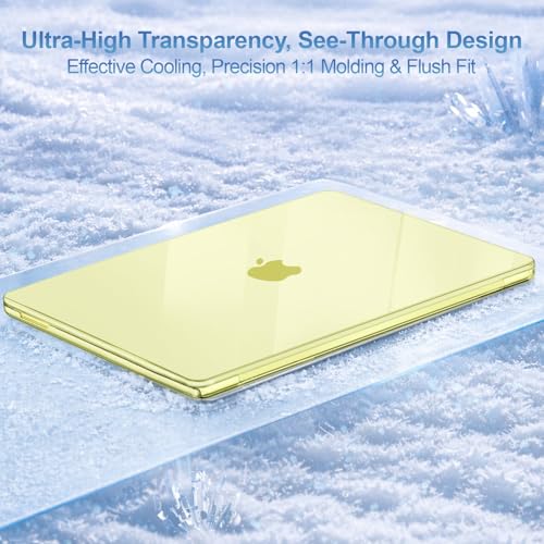Image of MOSISO Compatible with MacBook Neo Case 13 inch 2026 Release Model A3404 with A18 Pro Chip, 4 in 1 Kit Precision Fit Crack & Scratch Resistant Protective Hard Shell Case Cover, Crystal Citrus
