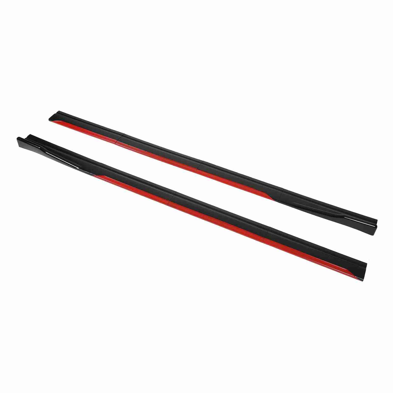Dioche Corps de Séparateurs de Lèvre 8 Pièces Jupe Latérale de Voiture Rouge Séparateurs de Lèvre Latéraux Brillants Extension Kit de Carrosserie de Panneau d'aile de Remplacement pour,