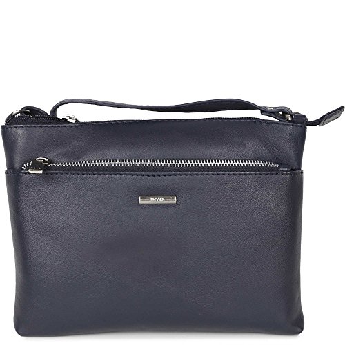 Nova Leathers Grace Womens Classic Shoulder Bag One Size Navy