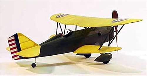 Inc. Curtiss P6E Hawk17.5 Rubber Power DUM219 Kits de madera Avión