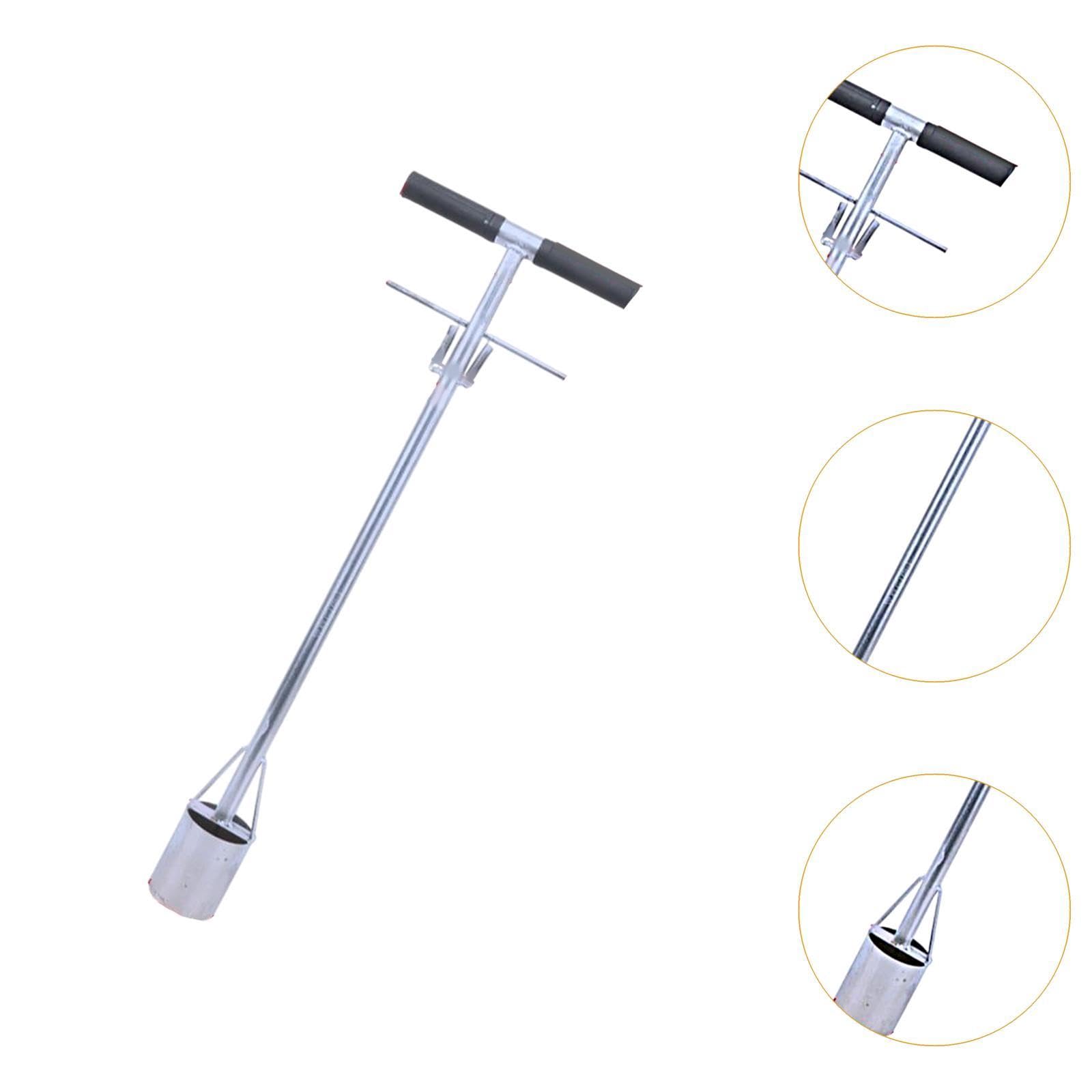 Bodensammler Langlebige Edelstahlausführung Pflanzenumsetzer mit Ergonomischem Griff Tragbarer Unkrautstecher Grabfunktion für Gärten Grünflächen Und, 7.7 Cm Durchmesser