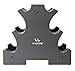 Wacces Neoprene Dipped Coated Set of 2 Dumbbells Hand Weights Sets Non Slip Grip (Rack)
