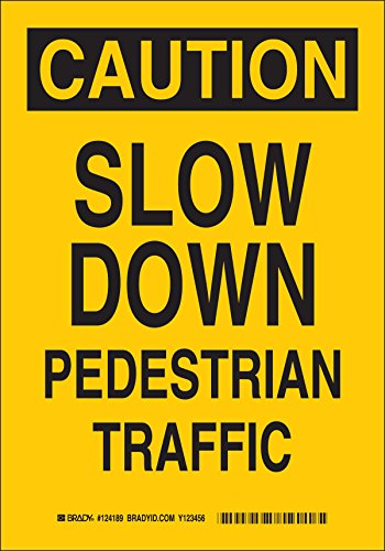 Panneau de contrôle de la circulation routière Slow Down signalisation jaune 35,6 x 25,4 cm