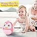 UNIH Roly Poly Baby Toys 6 to 12 Months Developmental, Tummy Time Wobbler Toy for Baby, Penguin Tumbler Wobbler Toys for Infant Boy Girl Gifts (Pink)