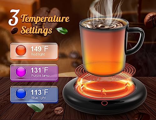 Mikosoru KT-2207 Coffee Mug Warmer, Fast Heating & Highest Temp Setting & Novel Colorful Ring Light thumb #1