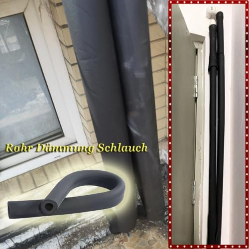 Zewnętrzna rura zapobiegająca zamarzaniu rura izolacyjna z pianki - średnica wewnętrzna 0,2 do 5,8 cm ochronna owijka do ogrzewania domowego zapobiega zamarzaniu, energooszczędna